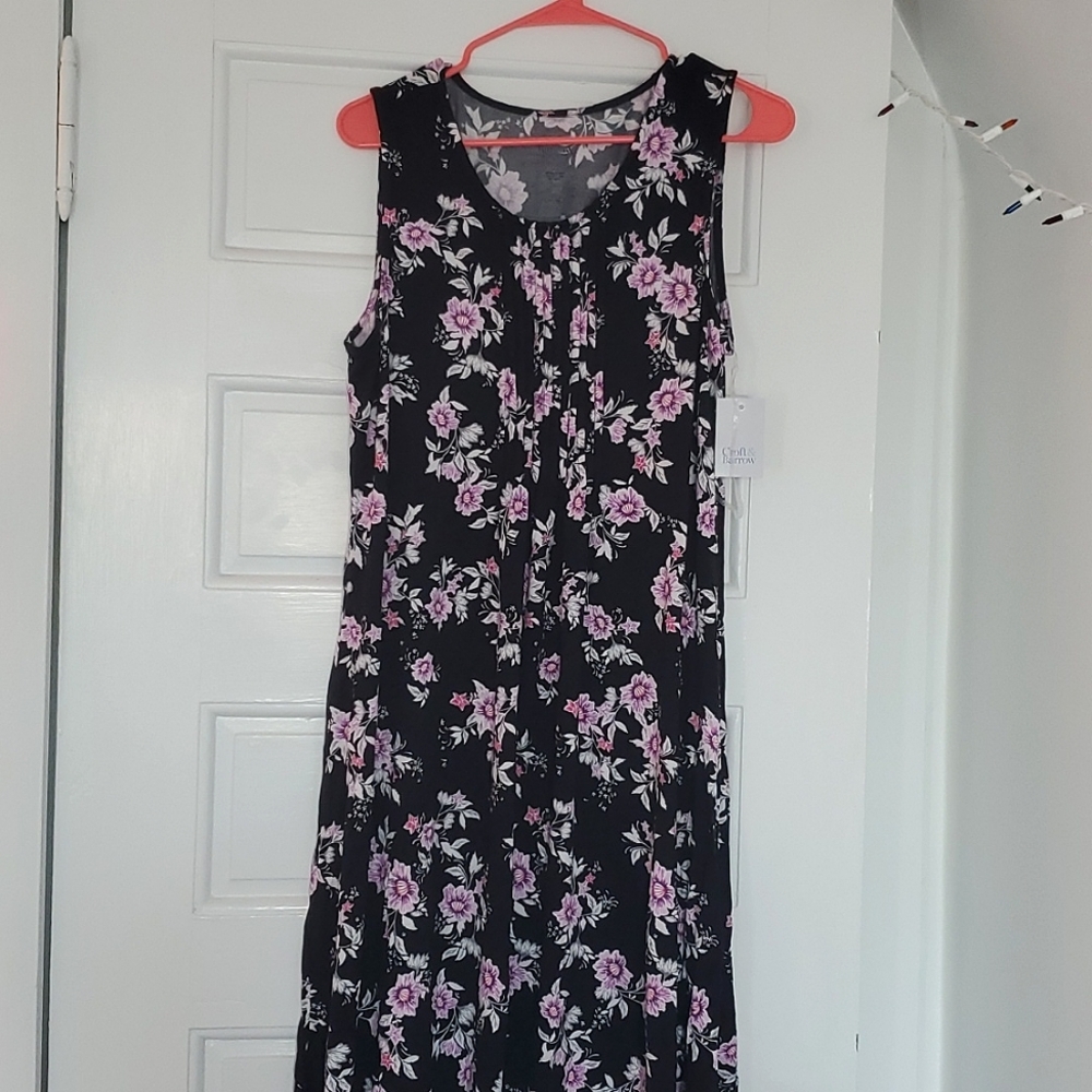 NWT Purple Floral Dress Petite L
